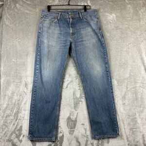 Levi's 504 Jeans Men's 36 x 32 Blue Medium Wash Regular Straight Stretch Fit